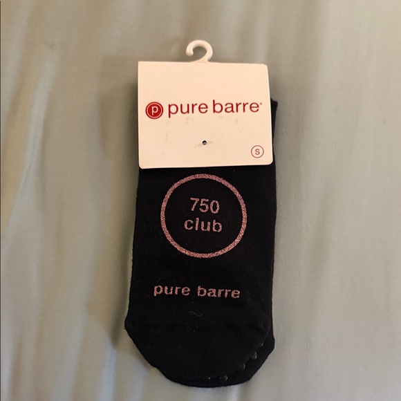 Pure Barre Black and Pink grippy socks- small - Picture 1 of 1